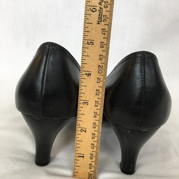 Softshoe by Medicus Pascal Career Heels 6 M Black Leather Horsebit Mock Croc EUC - Picture 7 of 8